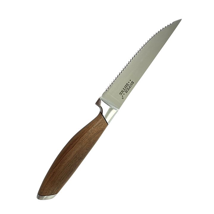 Kitchen Knife Serrated 4 Inch Blade, German Steel - view 2