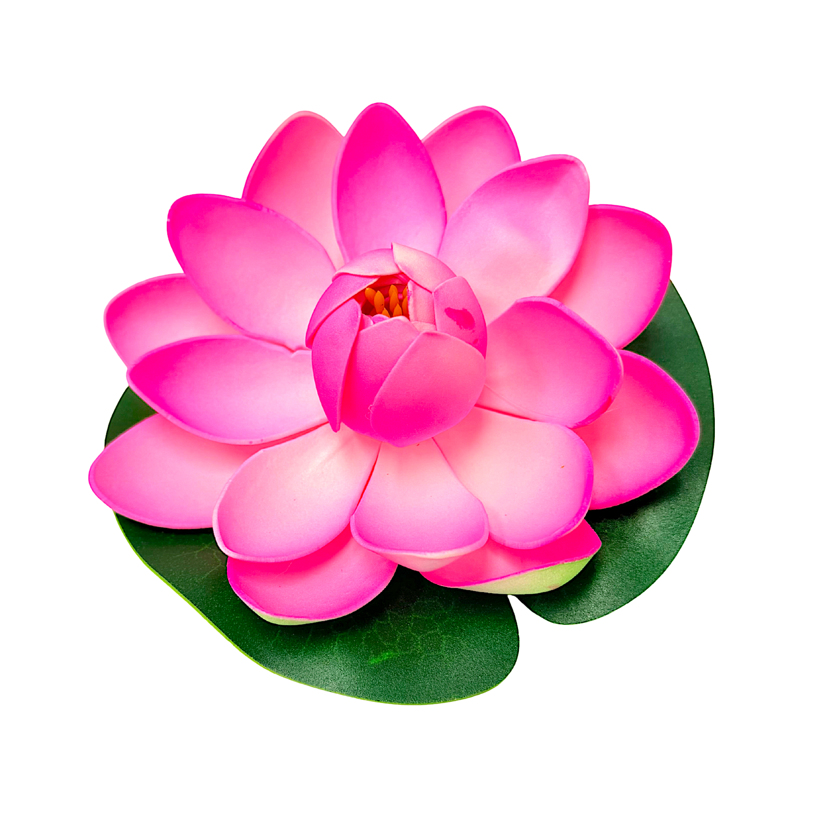 Plastic Lotus Flower on Lily Pad 11 Inch- Large- Assorted Colors - view 2