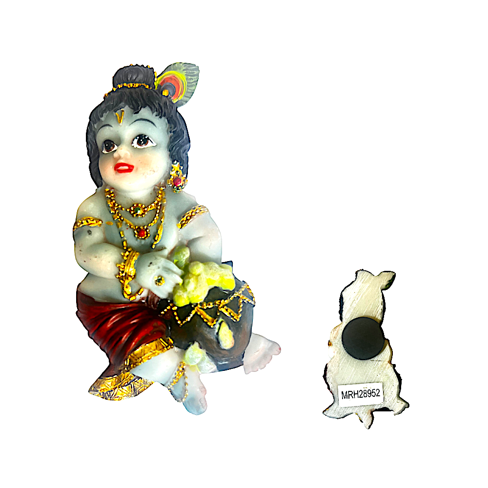 Krishna 4 Inch Refrigerator Magnet Polyresin Statue - view 2