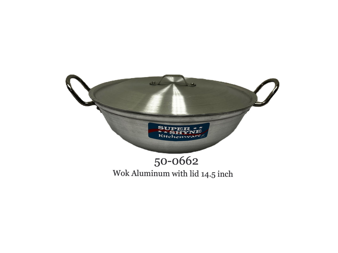 Aluminum Kadai (wok) 15 Inch Across No Lid
