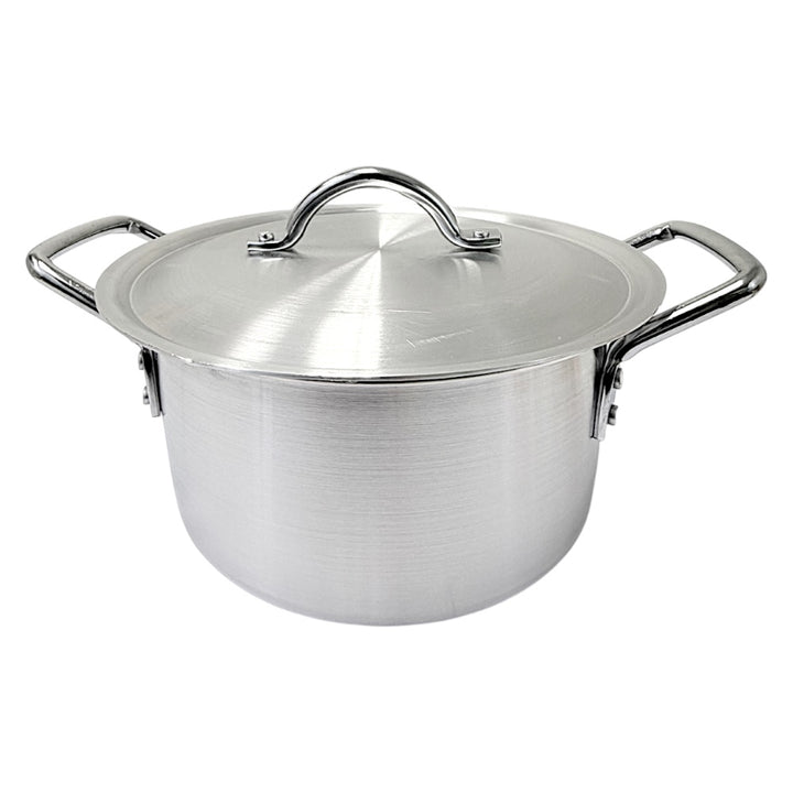 Aluminum Pot with Lid-7QT, 6.7L 3mm Thick W: 10.5 Inch H 4.5 Inch