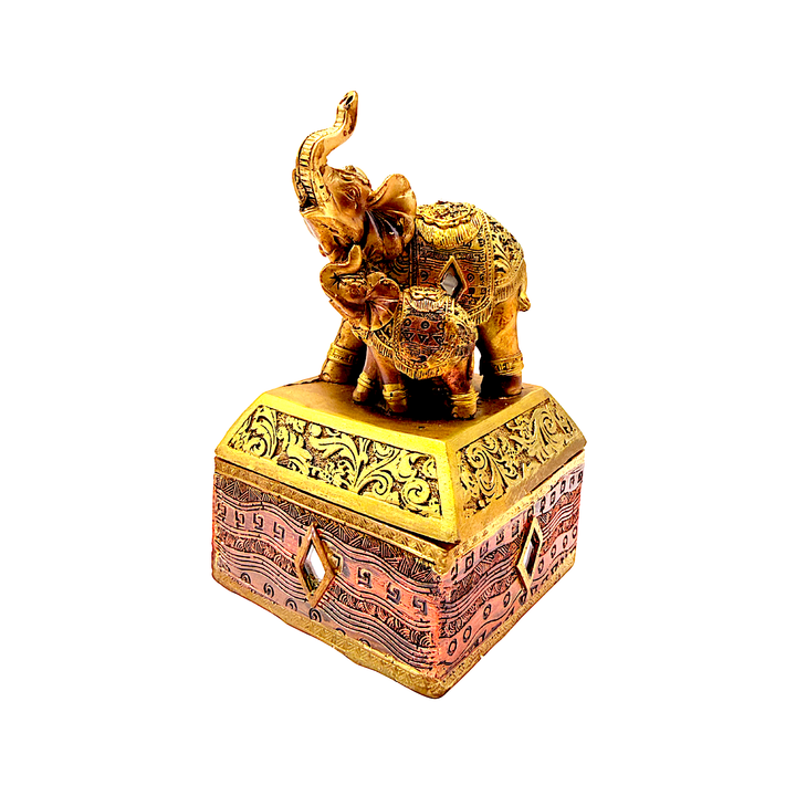 Elephant on Secret Box for Surprise Gifts 4.5 Inch