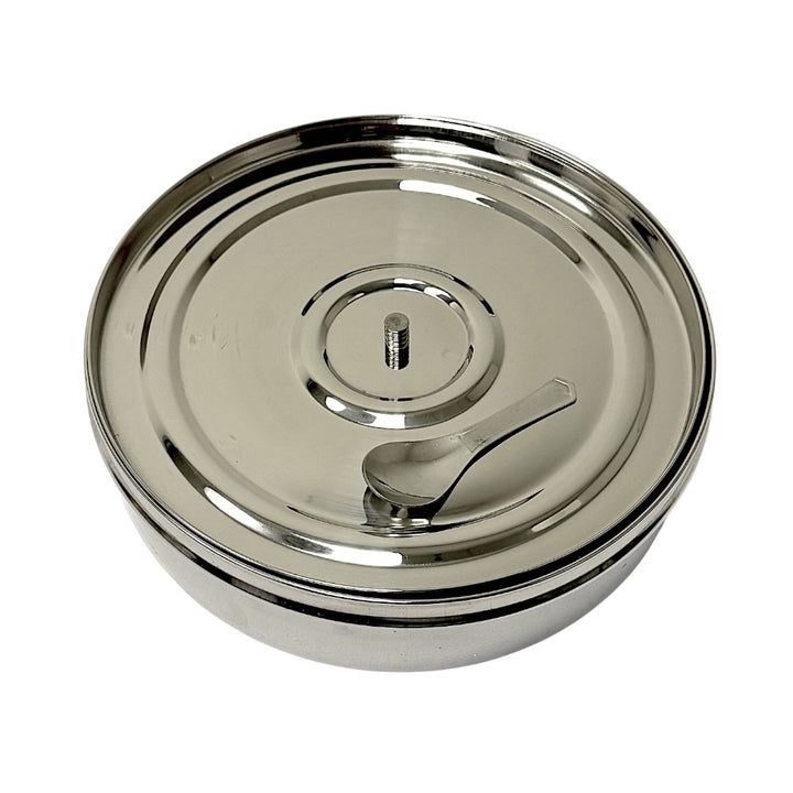 Spice Box (Masala Dibba) 7.5 Inch with Steel Lid and Spoon
