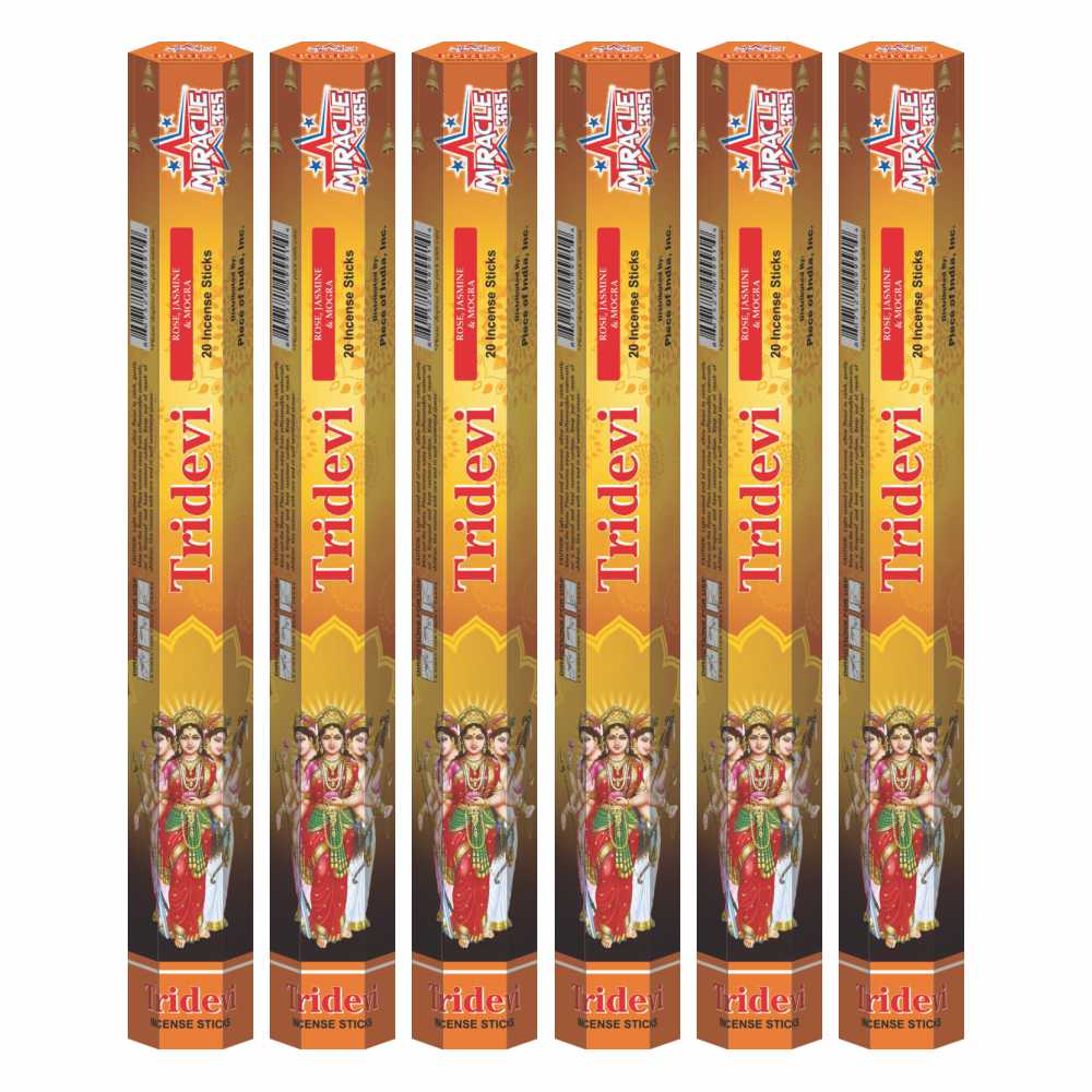 Miracle 365 Tridevi (6 tubes of 20 incense sticks each) Rose Jasmin Mogra - view 2