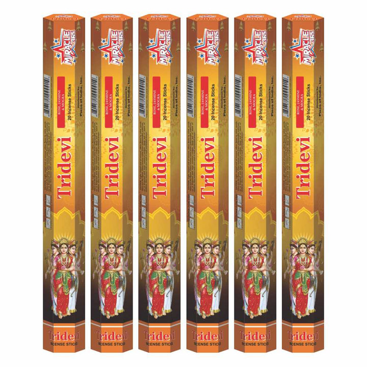 Miracle 365 Tridevi (6 tubes of 20 incense sticks each) Rose Jasmin Mogra - view 2