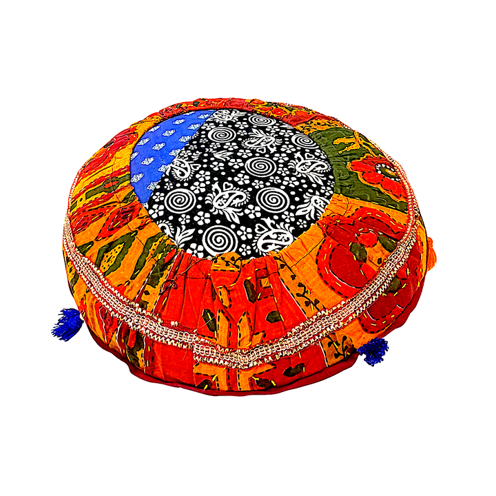 Rajasthani Cushion Pillow Round, 16 Inchwide X 3 Inch High - view 3