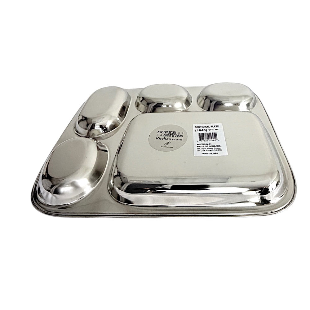Lunch Tray L:13 Inch W:10.5 Inch 5 Sectional - view 3