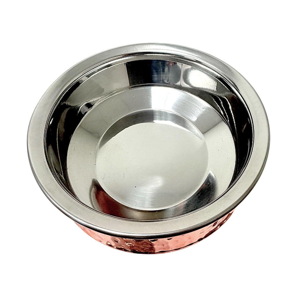 Copper Exterior/ Steel Interior Serving Handi, 8 Inch