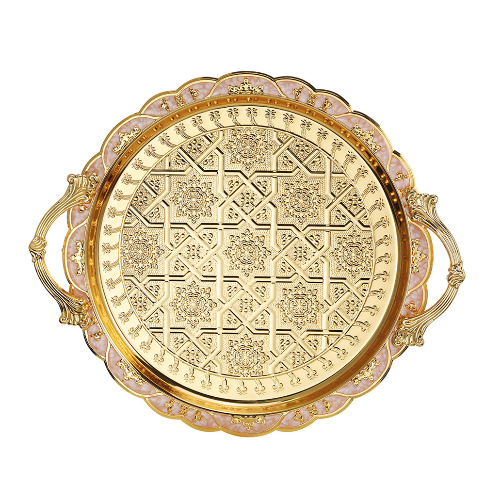 Gold Colored Plate 12 Inch with Twin Handles - view 2