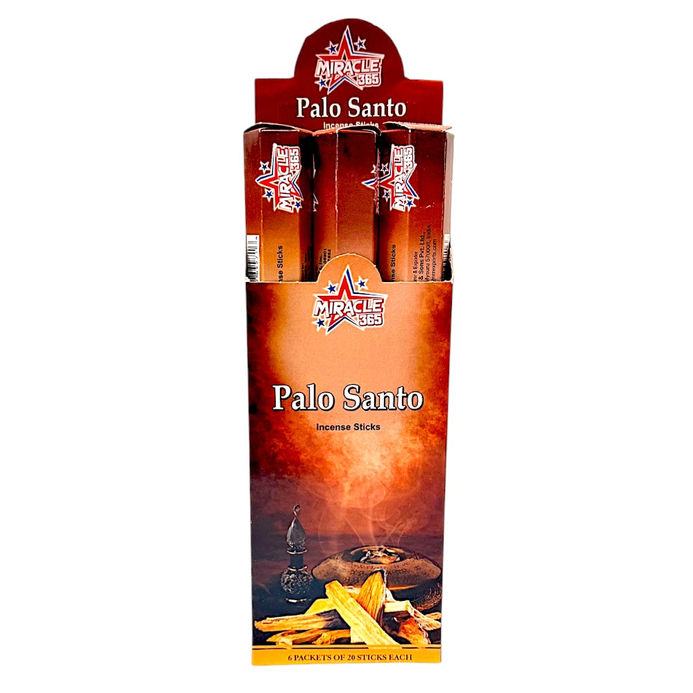 Miracle 365 Palo Santo Incense (6 tubes of 20 sticks)