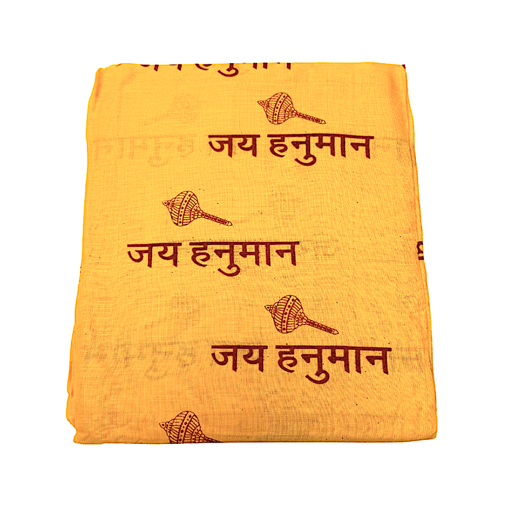 Hand Printed Puja Shawl, Large Cotton Prayer Shawl, 76 x 46 Inch