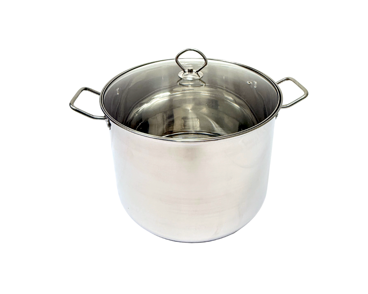 Steel Clad Bottom with Glass Lid W 12.5 Inch H 9 Inch 16.4QT