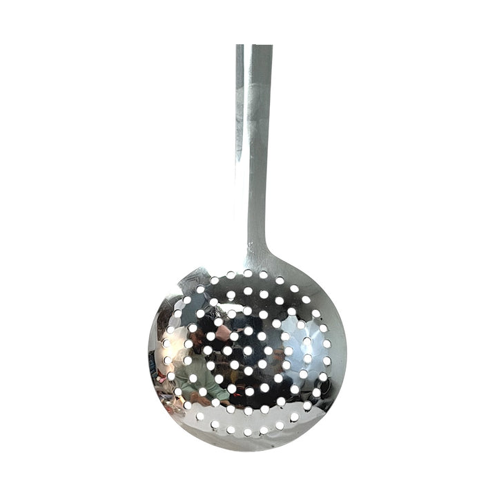 Super Shyne Stainless Steel Skimmer (Jhara) | Perforated Frying Spoon for Indian Cooking