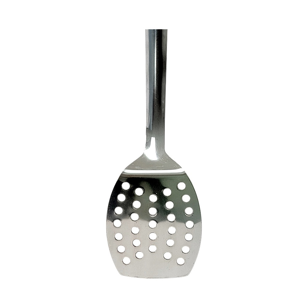 Super Shyne Stainless Steel Slotted Spatula — Perforated Turner for Frying &amp; Draining
