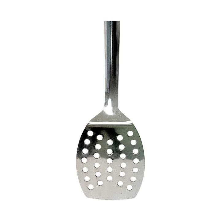 Super Shyne Stainless Steel Slotted Spatula — Perforated Turner for Frying &amp; Draining