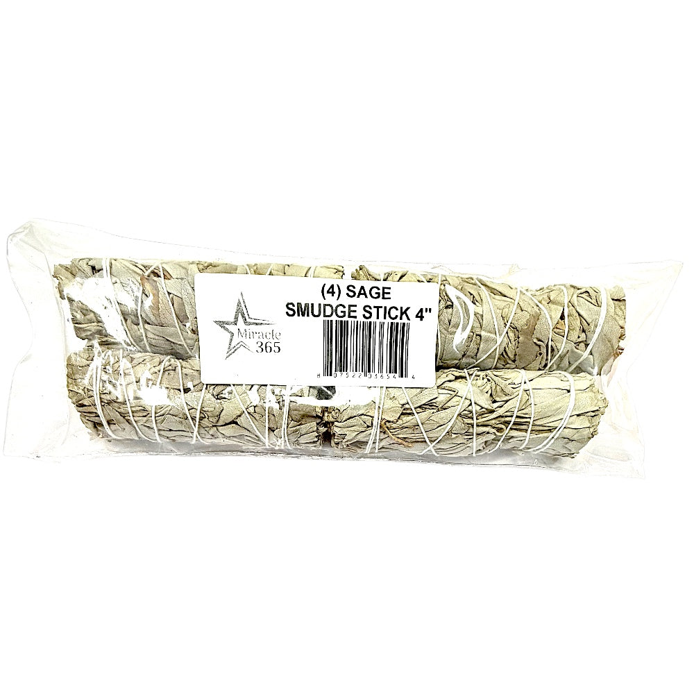 4 White Sage Smudge Sticks