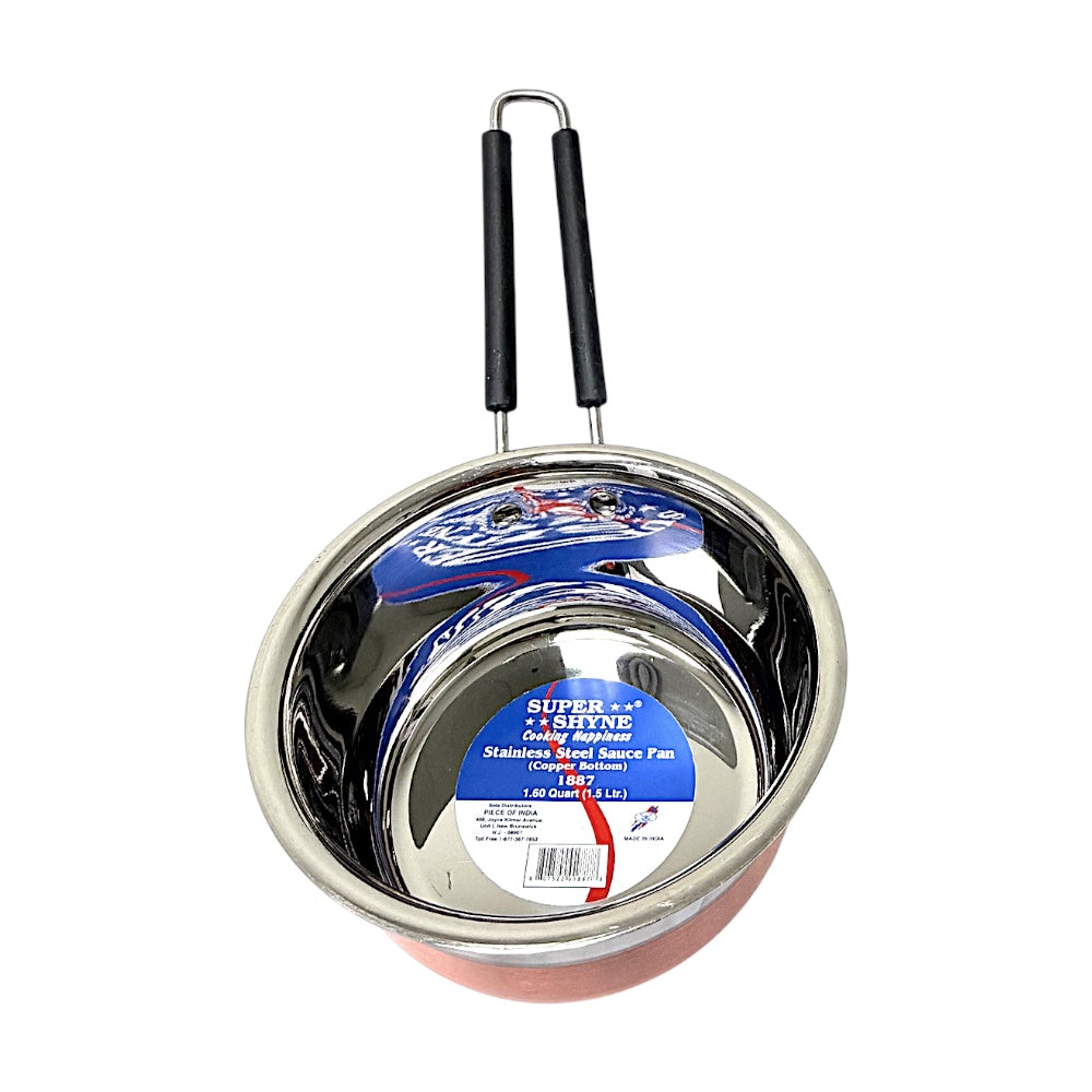 Copper Bottom/ Stainless Steel Sauce Pan 1.5 Liter (1.6Qt)