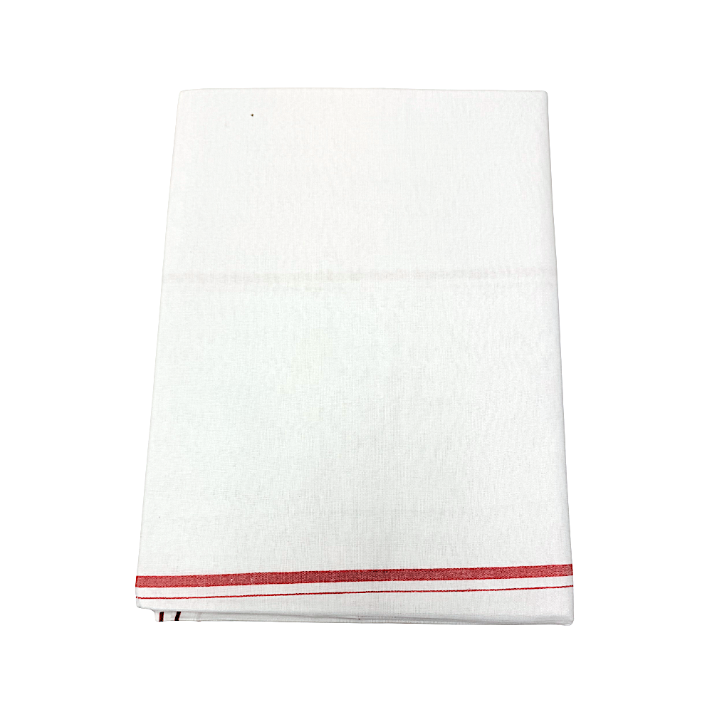 Cotton Dhoti White with Thin Line