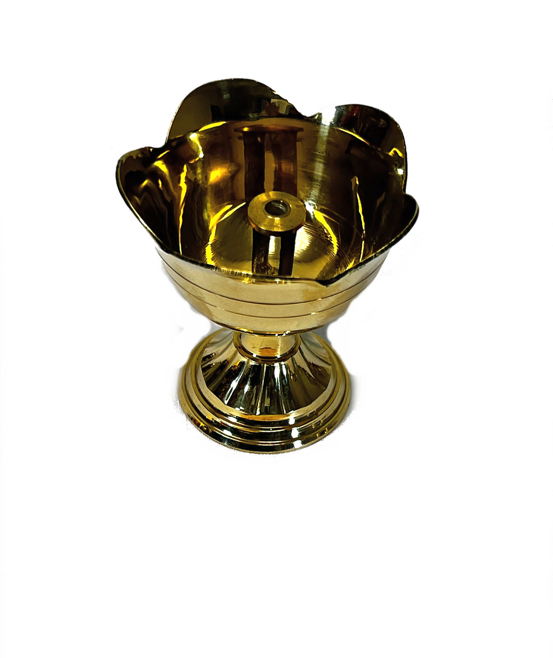 Brass Flower Diya with Six Petals 2.25 Inch