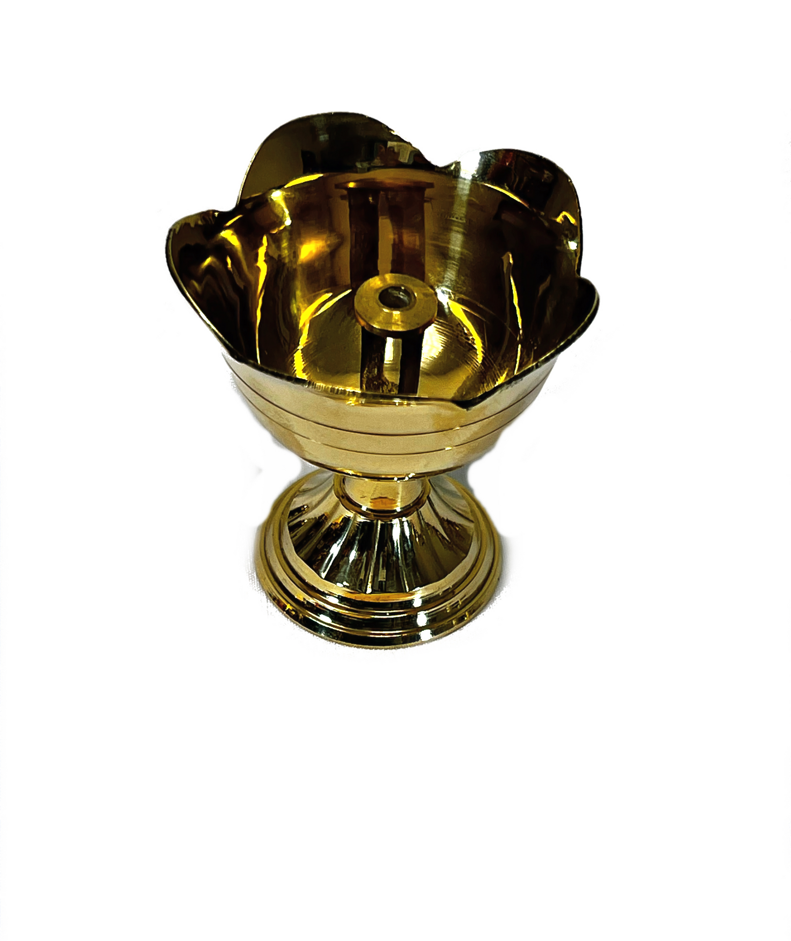 Brass Flower Diya with Six Petals 2.25 Inch