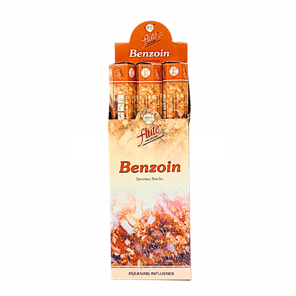 Flute Brand BENZOINE Incense Sticks (6 tubes of 20 sticks)