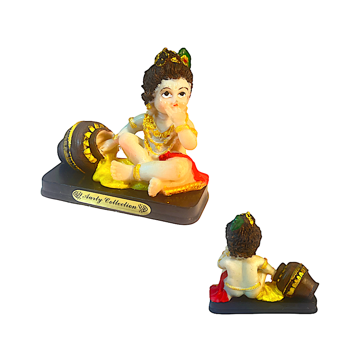 Baby Krishna Stealing Butter 3 Inch807522083425 Idol - view 2