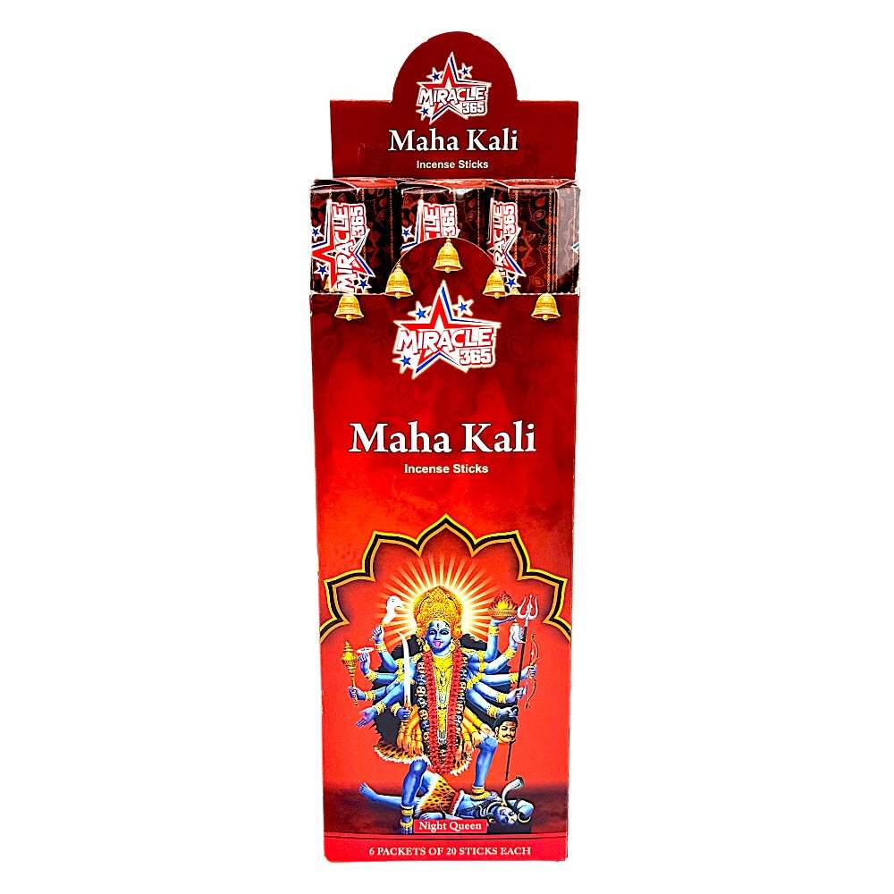 Maha Kali Incense Sticks (6 tubes of 20 sticks each) Fragrance Night Queen