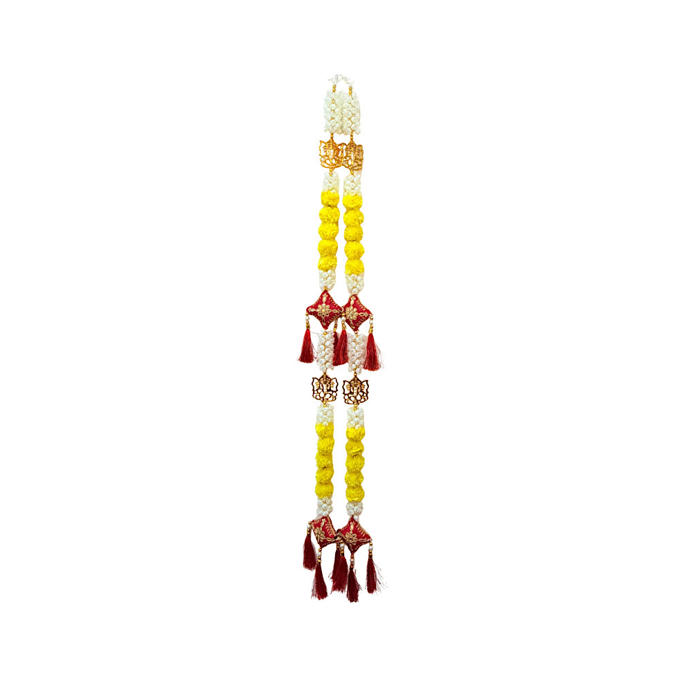 Door Threshold Hanging Pair of 3ft Hangings with Religious Design Assorted Colors (Thoran)