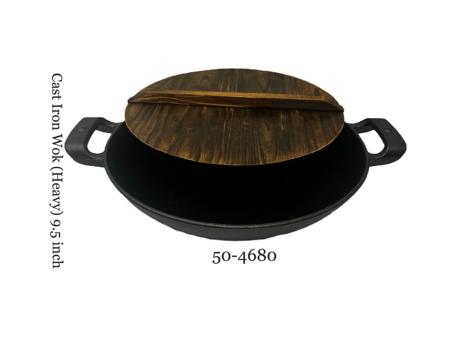 Cast Iron Wok (Heavy) 9.5 Inch