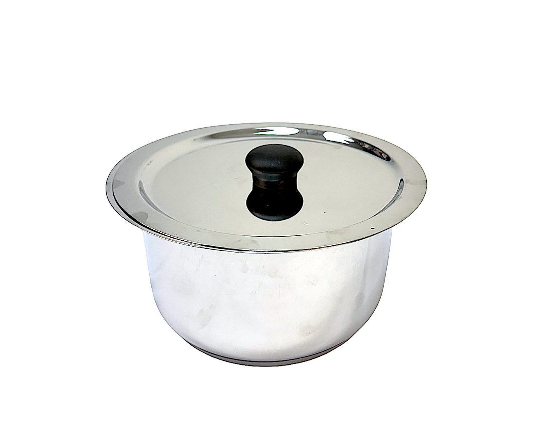 Steel Pot with Lip Heavy Bottom W Lid W: 10 Inch H6 Inch - view 2