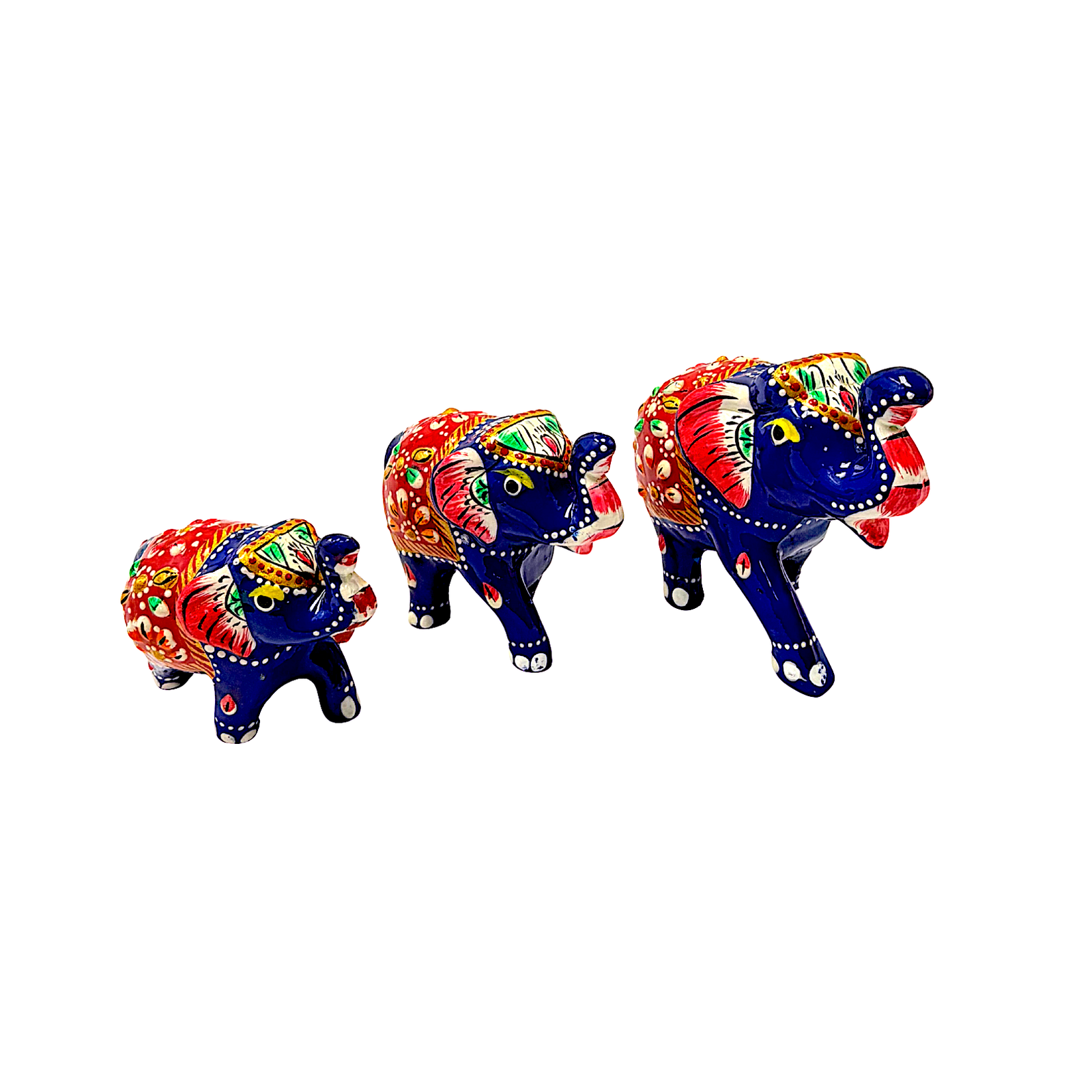 Hand Crafted Elephants Set of 3