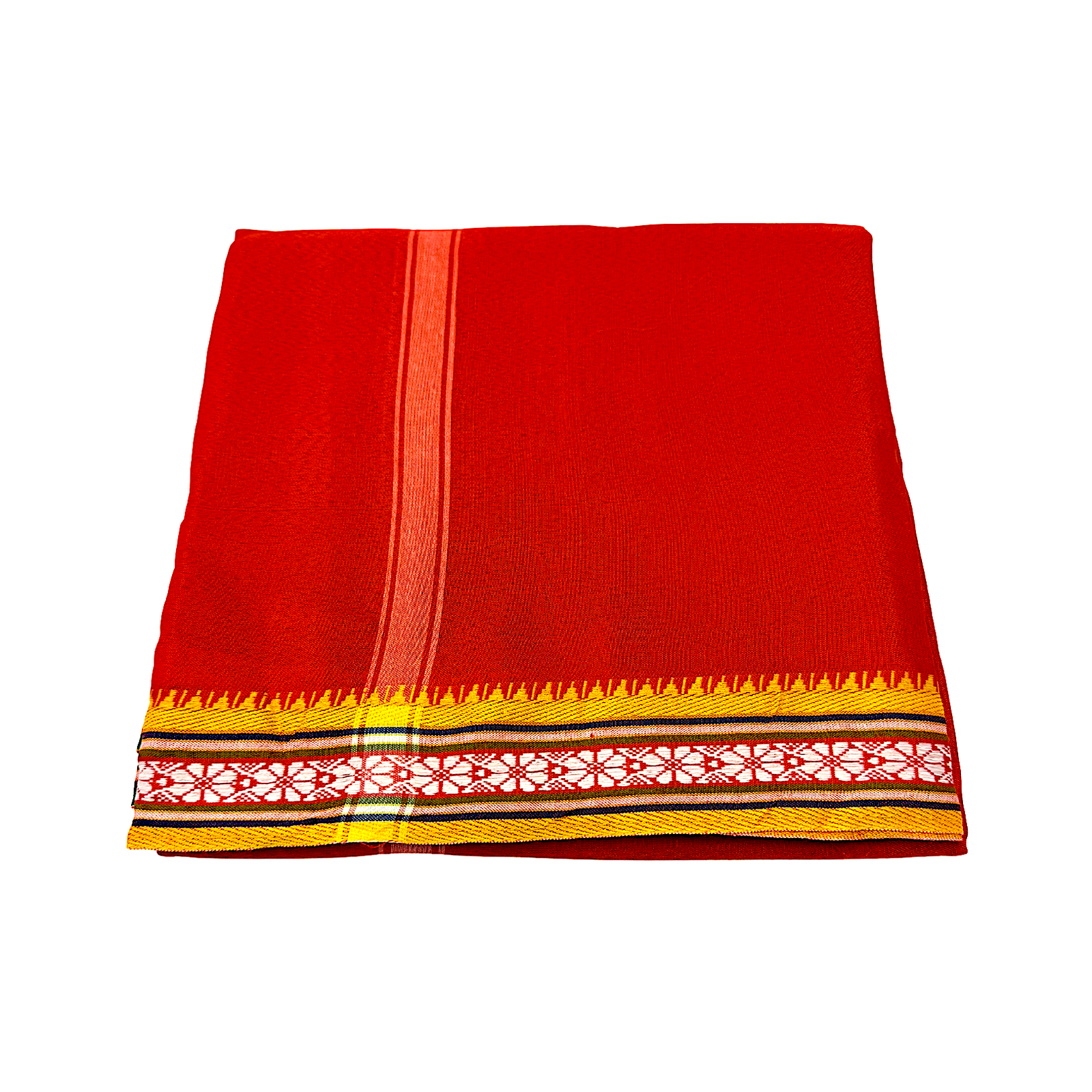 Dhotis 4.5available Yellow Orange White and Cream Silky Cotton