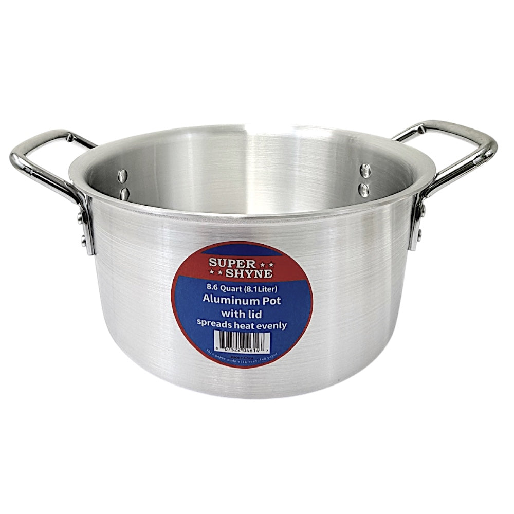 Aluminum Pot with Lid - 8.6Qt, 8.1L 3mm W11.25 Inch H:5 Inch - view 2