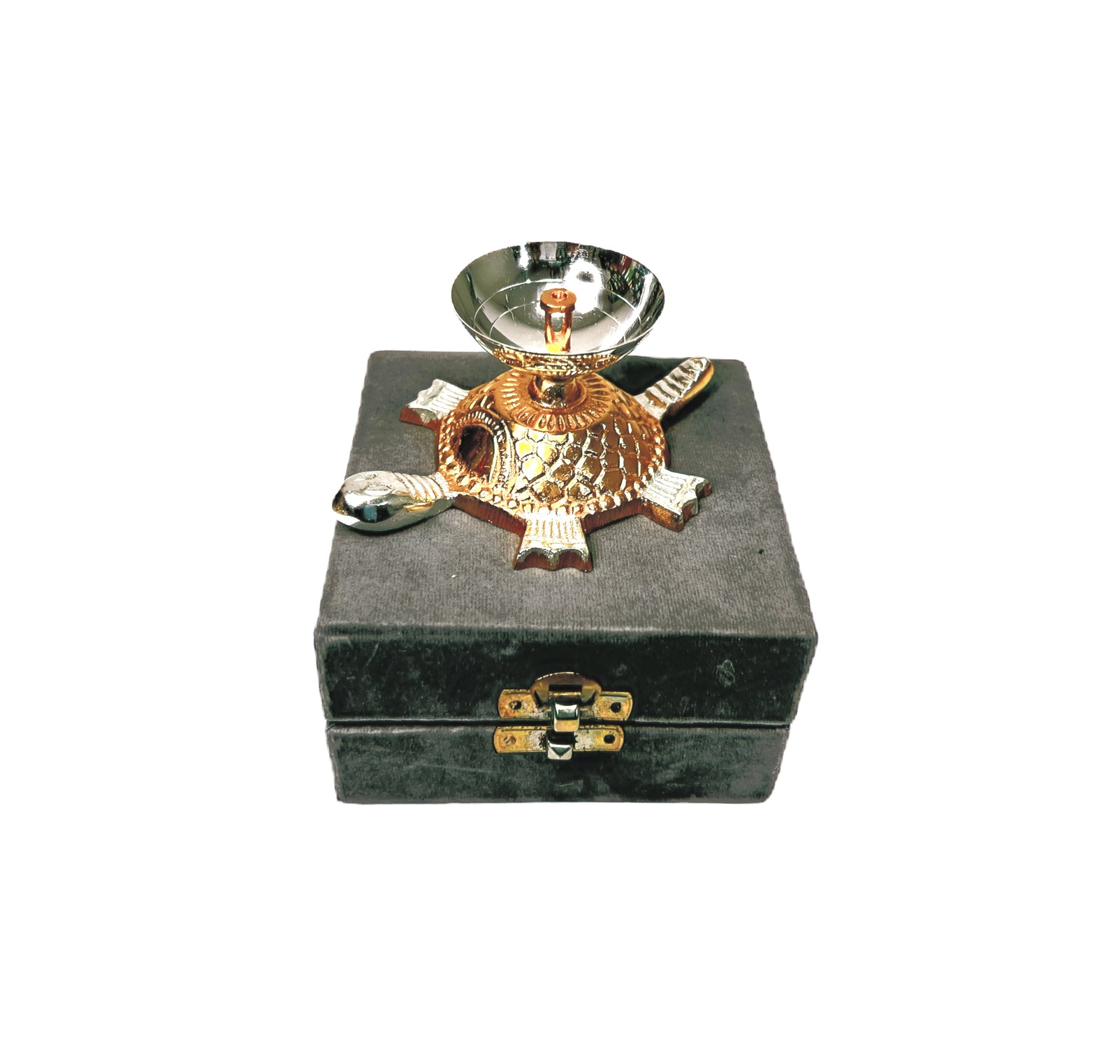 Turtle (Avatar or lord Vishnu) with Jyoti (diya) on Top in Gift Box