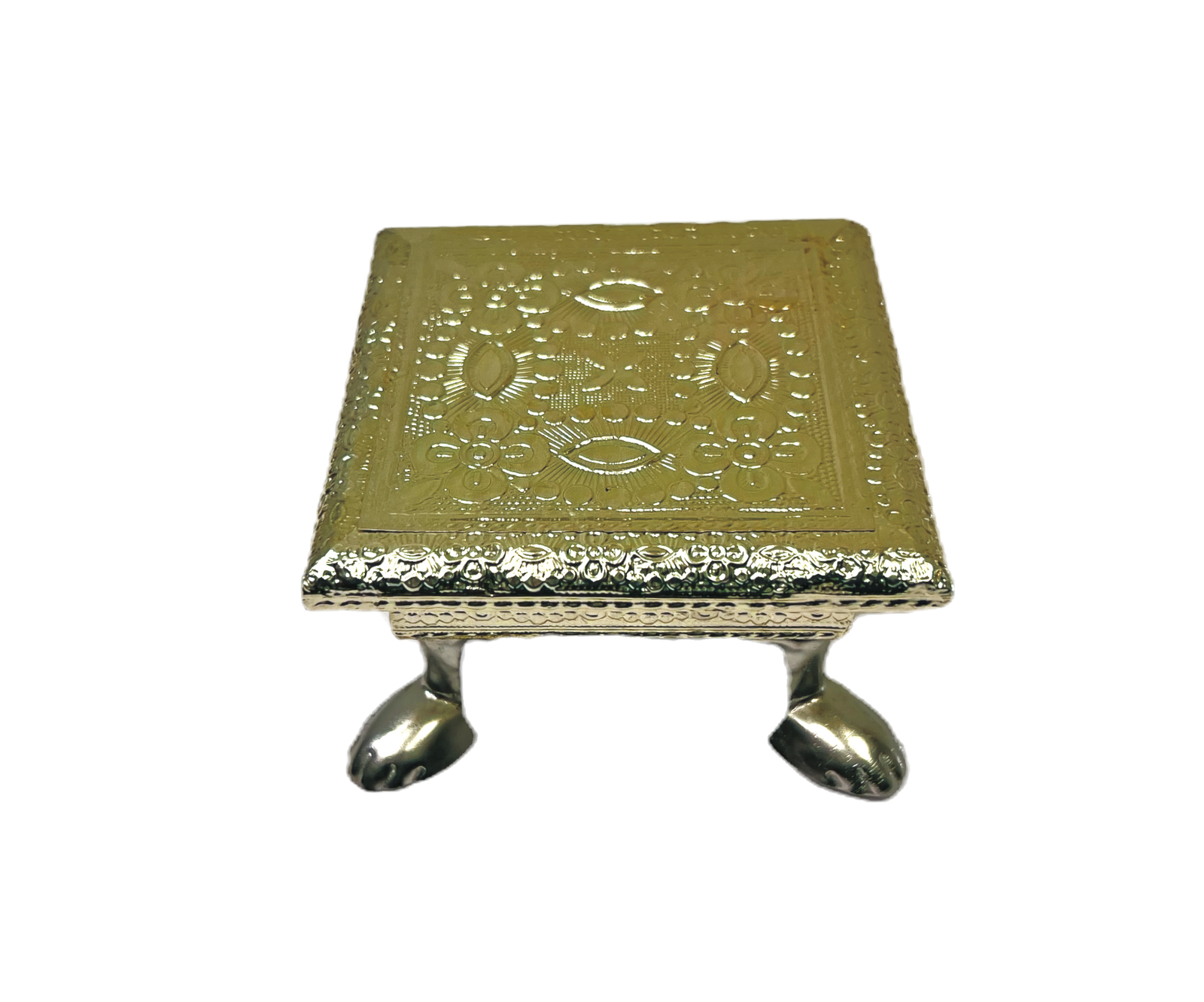 4 Inch Pedestal Wood and German Silver - view 2