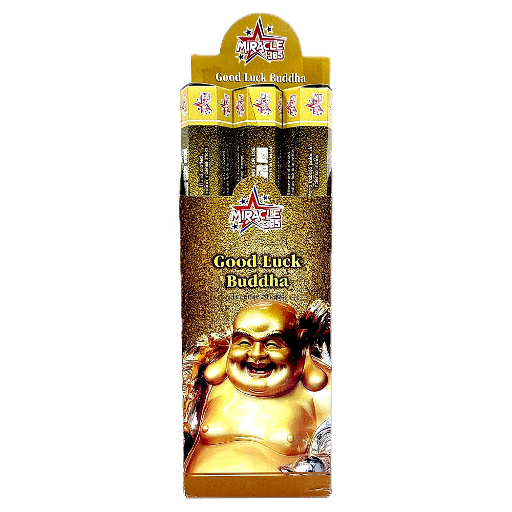 Miracle 365 Good Luck Buddha (6 tubes of 20 incense sticks each)