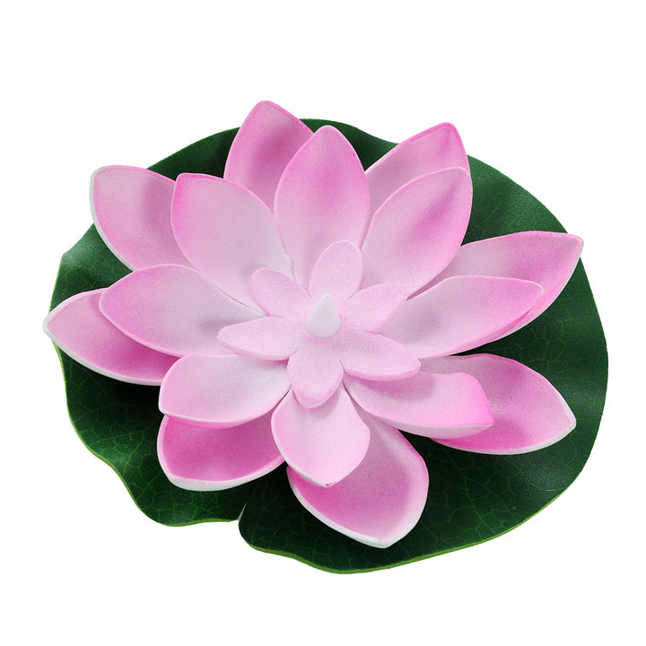 Floating LED Lotus Flower with Lily Pad – Water Candle Light for Diwali, Puja, Pond &amp; Pool Decor