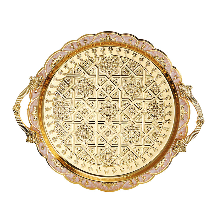 Gold Colored Plate 14 Inch with Twin Handles - view 2