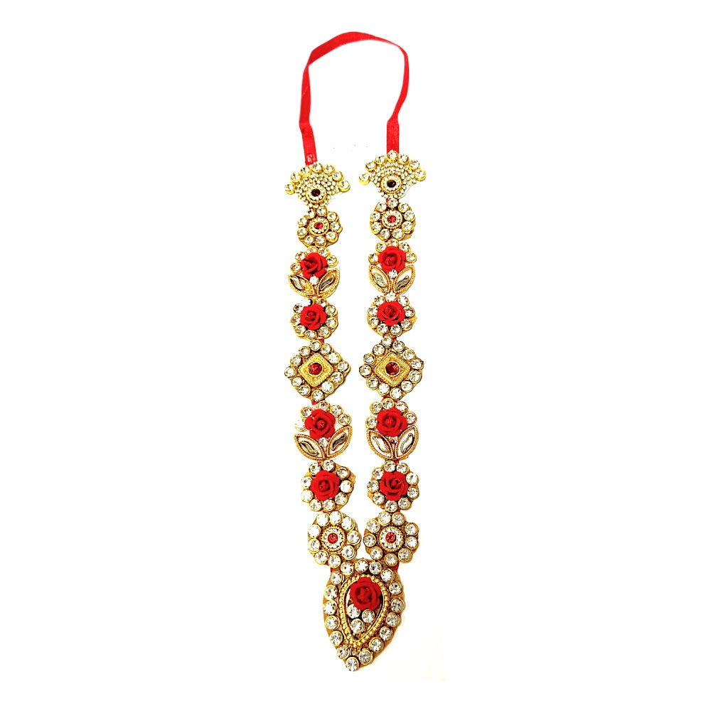 Garland for Devi/Devta with Jewels, 10 Inch