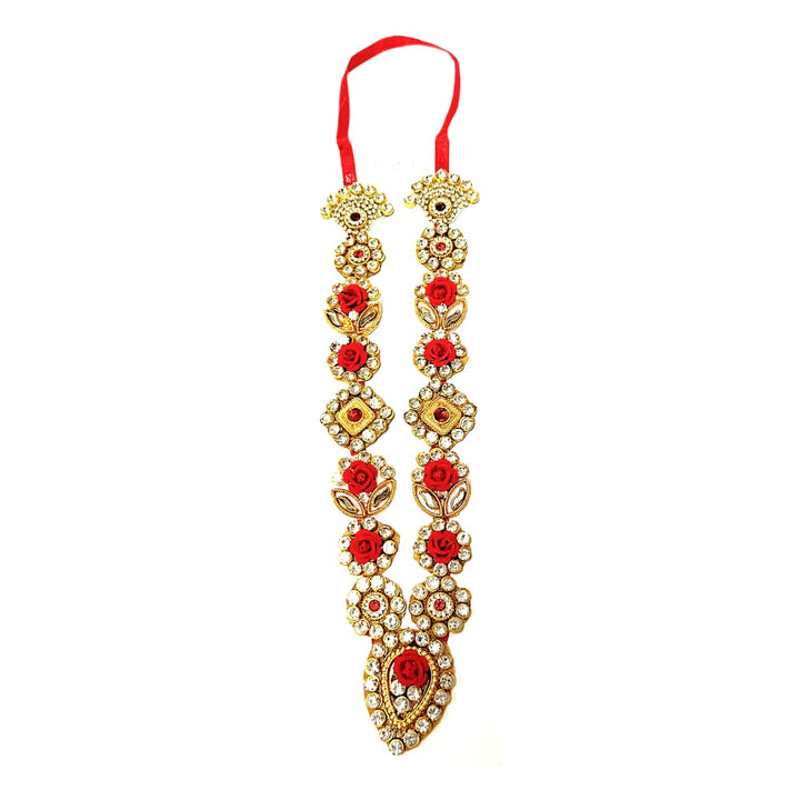 Garland for Devi/Devta with Jewels, 10 Inch