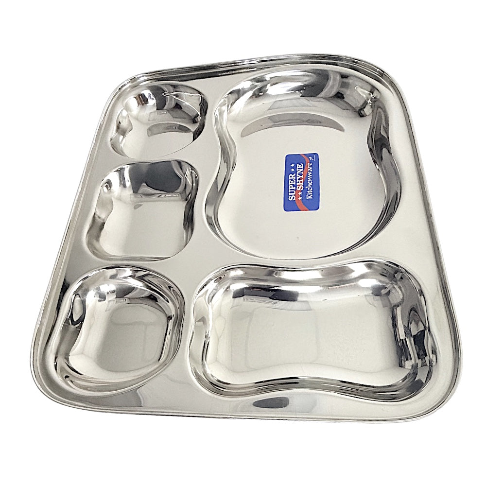 Lunch Tray L:12.5 Inch W:11 Inch 5 Sectional