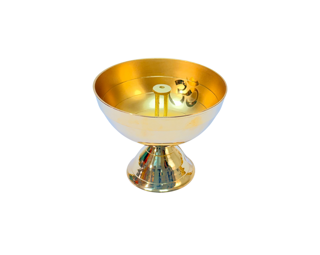Piyali Diya H: 3.25 Inch W: 3.5 Inch Om Engraved on the Inside