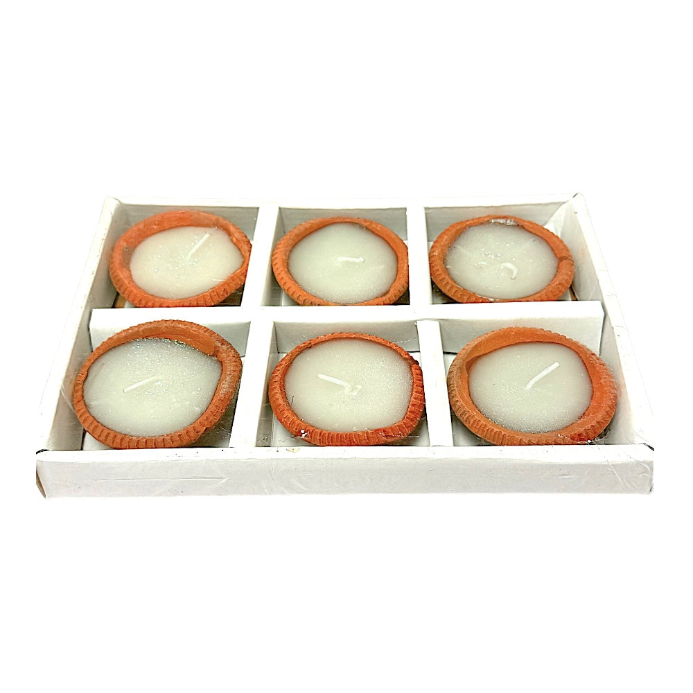 6 Pack Plain Clay dia with wax