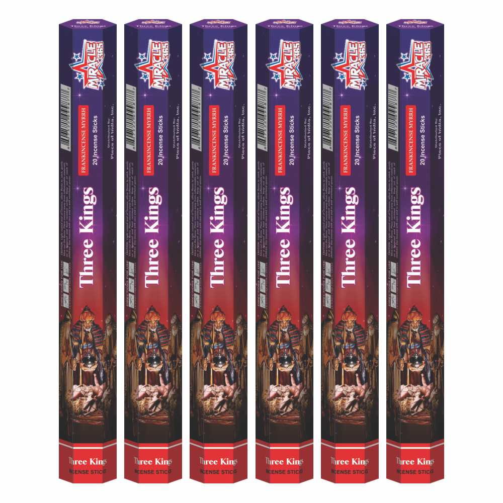 Miracle 365 3 Kings Incense Sticks (6 tubes of 20 sticks each) - view 2