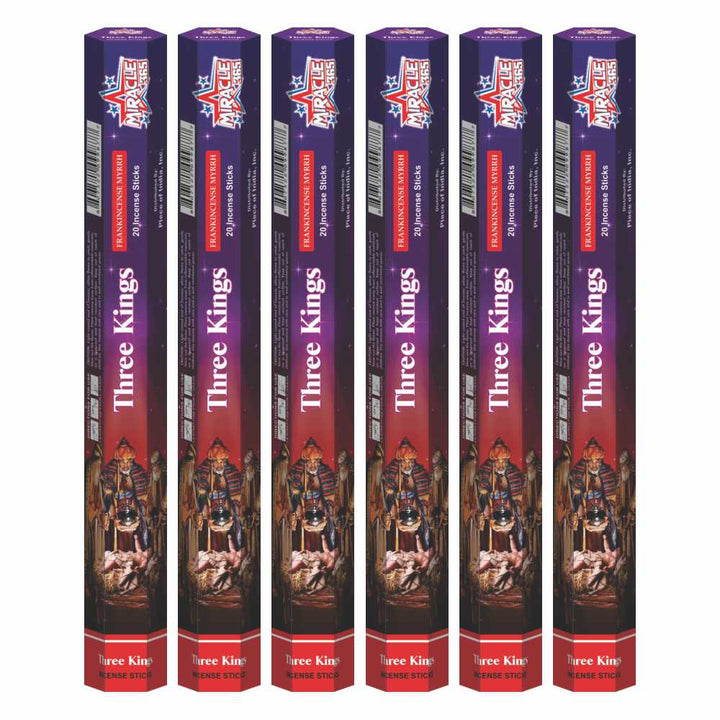 Miracle 365 3 Kings Incense Sticks (6 tubes of 20 sticks each) - view 2