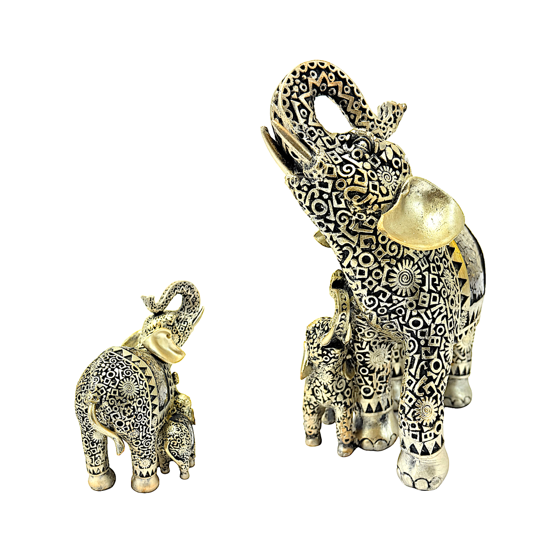 Resin Elephant with Baby- 8 Inch - view 2