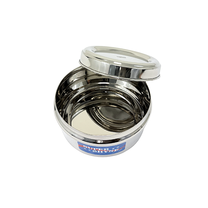 Super Shyne Stainless Steel 6.5 Inch Steel Top Contianer - view 2