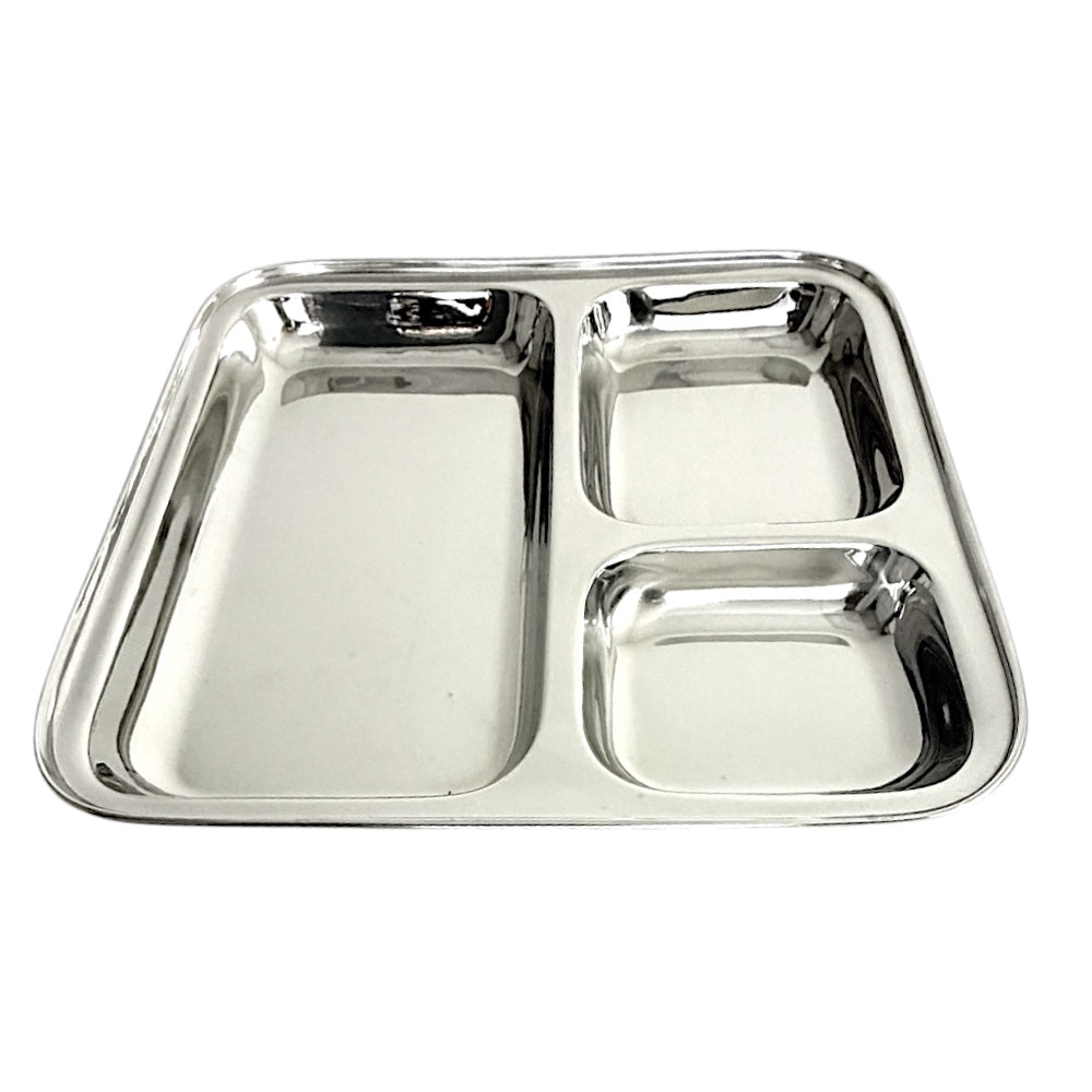 Lunch Tray Junior 8.5 Inch Square 3 Sectional