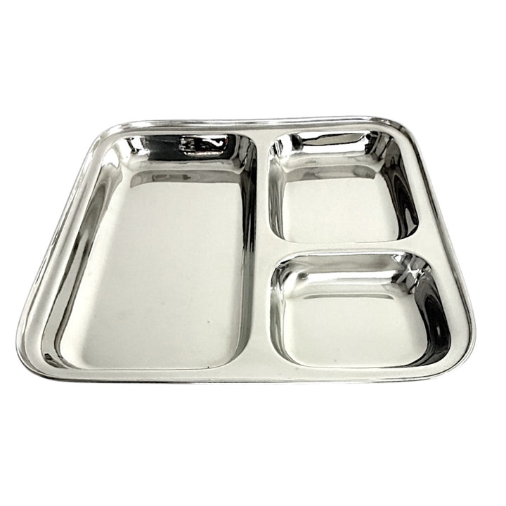 Lunch Tray Junior 8.5 Inch Square 3 Sectional
