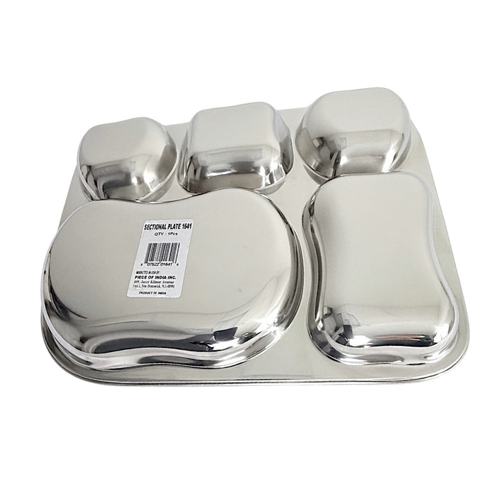 Lunch Tray L:12.5 Inch W:11 Inch 5 Sectional - view 3